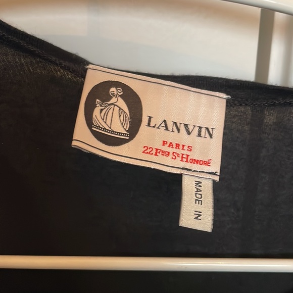 LANVIN black studded top SZ S - Picture 2 of 5